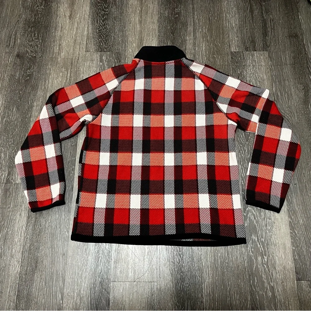 NWOT The North Face Men's Gordon Lyons Red Black Plaid 1/4‎ Zip Size Large